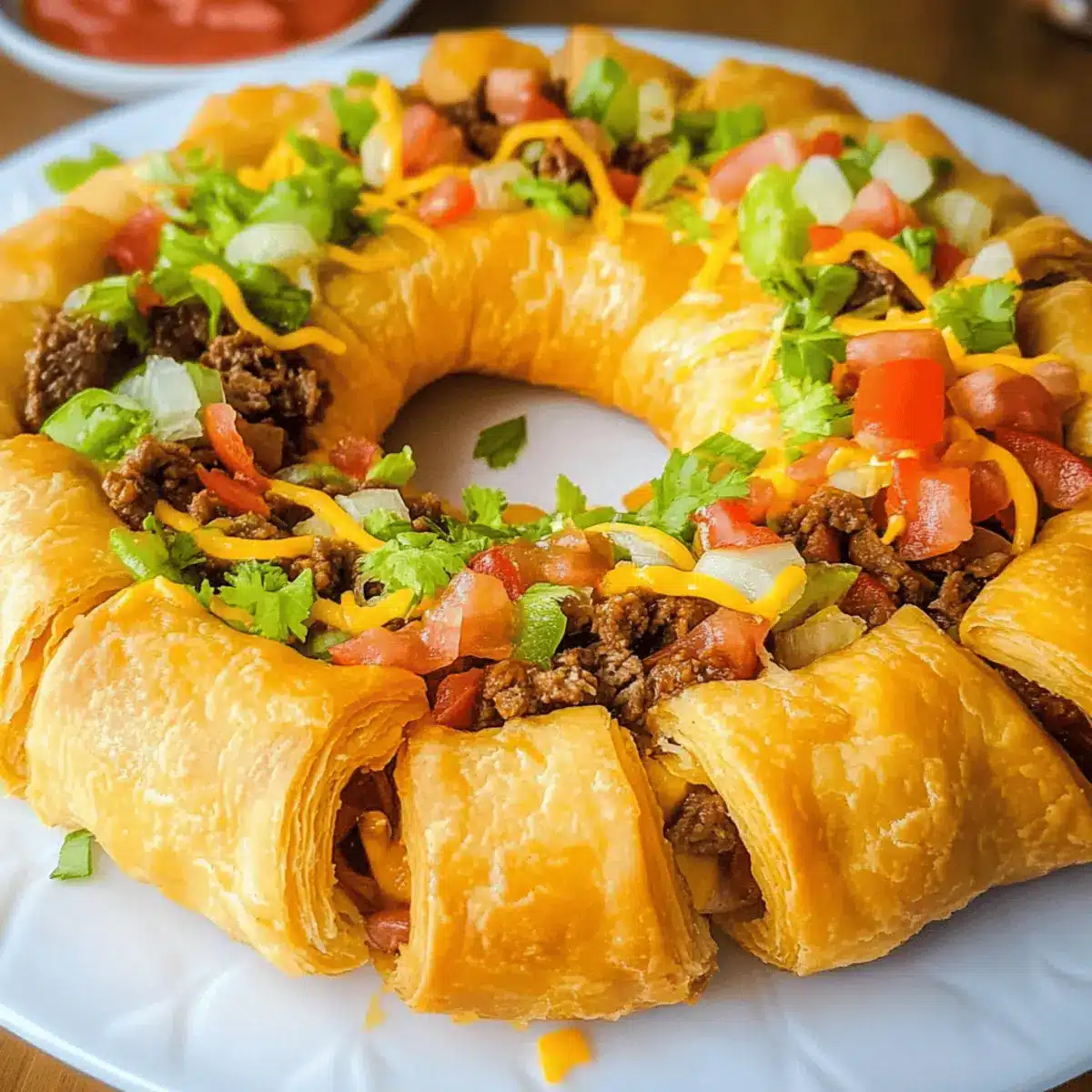 Ultimate Beef Taco Crescent Ring: Easy, Delicious & Crispy